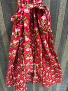 Bata Kimono de Algodón con Estampado Floral para Mujer, Transpirable, Cuello en V, Cierre con Cordón, Ligera, Hecha a Mano, para Verano - Product Image 5