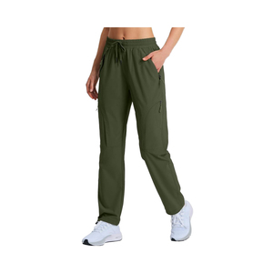 <b>Women</b>’s Lightweight Outdoor Jogger <b>Pants</b> Stretch Hiking <b>Trousers</b> Zipper Pockets Elastic Waistband Drawstring Casual Sportswear - Product Image 1