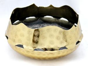 Bol de service décoratif en aluminium fait à la main avec finition en laiton naturel Fabricant et exportateurs indiens - Product Image 5