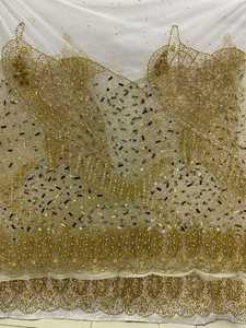 Ropa Africana Elegante sin Mangas para Mujer, con Cuentas de Lujo, Bordado de Pedrería Floral, para Ocasiones Especiales, Material de Poliéster - Product Image 1