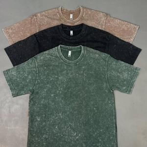 Nouvel Arrivage T-shirt Uni Grande Taille Délavé 230 GSM Coupe Oversize Épaules Tombantes 100% Coton Personnalisable Haute Qualité - Product Image 2