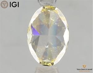 Diamant ovale de 1,00 carat, couleur jaune vif fantaisie, clarté VS2, cultivé en laboratoire CVD, certifié IGI, bijoux de mariage - Product Image 4