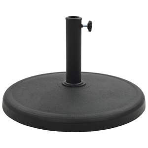 Base de parasol ronde en polyrésine noire de 41,9 lb pour parasols et supports de terrasse - Product Image 2
