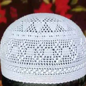 Nuevo Gorro Kufi Tupi Musulmán Bordado a Mano de Alta Calidad, 100% Algodón, Ajustable, para Hombre, Gorro de Oración Islámico de Color Sólido con Malla - Product Image 1