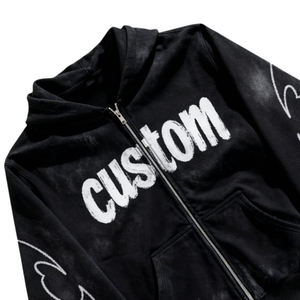 Maqueta Gratuita, Sin Pedido Mínimo, Logotipo Personalizado, Sudadera con Capucha Extra Grande con Cierre, 100% Algodón, Felpa Gruesa de 400 GSM, Sudadera Urbana - Product Image 5