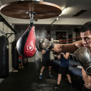 Ballon de vitesse de boxe en cuir avec hauteur réglable pour l'entraînement, la pratique du punching et la remise en forme en salle de sport - Conception durable - Product Image 5