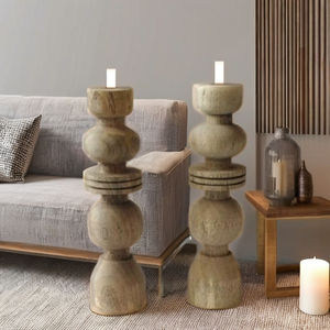 Bougeoir en bois de manguier Bougeoir en bois de manguier Bougeoir en bois d'acacia - Product Image 1