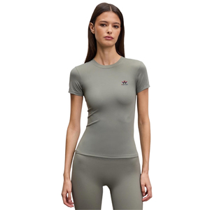 T-shirt en lin et coton mélangé pour femme, manches courtes, décontracté, léger, respirant, tissu doux, vêtement décontracté pour tous les jours - Product Image 1