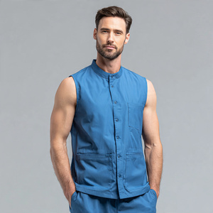 Medical <b>Scrub</b> Tops Sleeveless Hospital Shirt Men / Hospital Medical Men Doctor <b>Scrub</b> Sleeveless Shirt V-neck <b>Scrub</b> Top Mens - Product Image 6