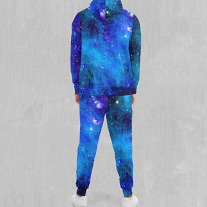 Ensemble de survêtement pour homme avec imprimé galaxie, sweat-shirt à capuche zippé et pantalon, tenue décontractée respirante en polyester, jogging pour le printemps, adulte - Product Image 6
