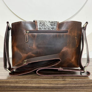 Sac à langer de haute qualité, personnalisé, en gros, avec organisateur pour poussette, porte-biberons isothermes, sac à main en cuir de vache fait à la main pour maman - Product Image 5