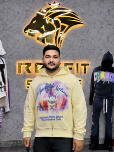 Sudadera con Capucha para Hombre, 100% Algodón, Cierre de Cremallera, Estilo Hip Hop, Transpirable, Impresión DTG Vintage - Product Image 1