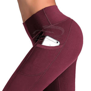 Leggings de sport 100% coton à motifs uniques pour femmes tissu tricoté respirant taille haute nouveaux vêtements actifs décontractés - Product Image 2
