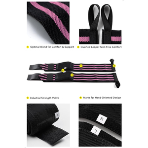Attelles de poignet en polyester et coton respirantes pour haltérophilie, résistantes à l'usure, avec fermeture auto-agrippante et boucle pour le pouce – Meilleure attelle de poignet robuste - Product Image 3