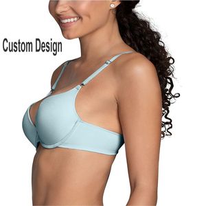 Sujetador Push-Up de Alta Calidad a Bajo Precio, con Relleno, Encaje, Sin Varillas, Transpirable, Copa Completa, Lencería Sexy, Venta al Por Mayor, Fabricante OEM - Product Image 3