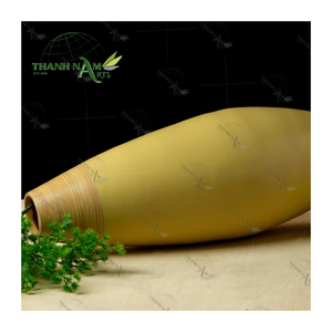 Handcrafted Modern Coiled Bamboo Vase D23xH60cm for Eco-Friendly Home Decor for Flower Arrangements Minimalist Tabletop Display - Product Image 2
