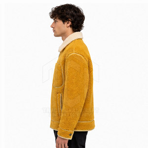 Top Selling Customized Color <b>Sherpa</b> Jacket with Front Logo High Quality Winter Jacket for <b>Men</b>-Best Arrival Online Sale - Product Image 4