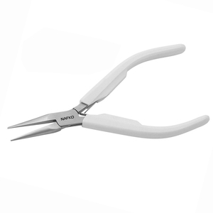 Jewelry Making <b>Long</b> Chain 140mm Stainless Steel Precision Needle <b>Nose</b> Pliers Smooth Jaws Spring White Plastic Crimping Fishing - Product Image 1