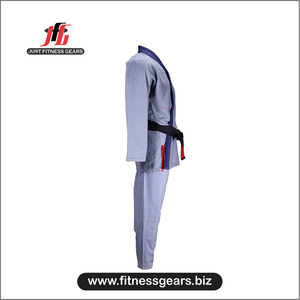 Uniformes d'arts martiaux unisexes en polyester/coton légers, respirants et durables, sur mesure de haute qualité, entièrement personnalisables à l'avant - Product Image 4