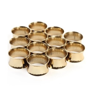 Anneau de serviette de luxe fait main en laiton massif, design spirale moderne, pour une mise en place de table élégante, décoration de mariage et de dîner - Product Image 5