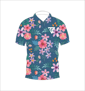 Polo à imprimé floral pour hommes, manches courtes, décontracté, mode estivale, respirant, chemise de golf - Product Image 1