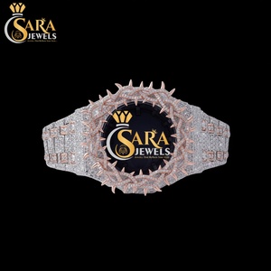 High On Demand Bust Down Hip Hop Iced Out Diamond <b>Watches</b> Automatic Mechanical VVS Moissanite <b>Watch</b> Available for Export Price - Product Image 1