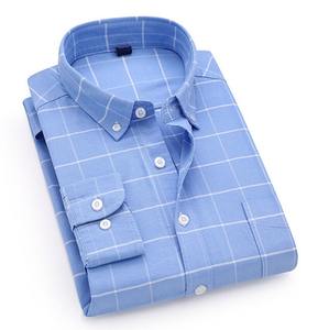 Chemises décontractées en coton personnalisées en gros pour hommes, col montant, manches longues, chemises habillées formelles pour le bureau - Product Image 2