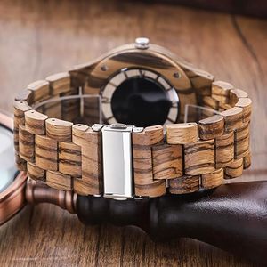 Reloj Resistente de Diseño Popular Personalizable Citizen Square Fashion con Caja de Madera y Correa de Madera - Product Image 2