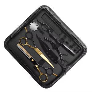 Ensemble professionnel de ciseaux de coiffure, peignes et ciseaux à effiler pour salon, lames en acier inoxydable 4Cr13, 28 dents, légers, pour droitiers - Product Image 2