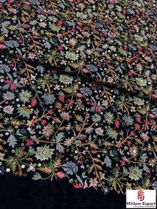 Tissu Jacquard Brodé en Dentelle 100% Polyester Premium Lourd pour Confection de Vêtements, Service de Fabrication Personnalisée OEM/ODM - Product Image 2