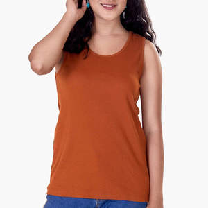 Camiseta sin Mangas para Mujer, Personalizable con Logotipo Frontal, Transpirable, Informal, 100% Algodón, al por Mayor, Ropa Deportiva Más Vendida - Product Image 1