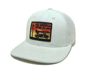 Gorras deportivas blancas sólidas COMMON Mid America Testing con logo bordado personalizado, gorras trucker de 6 paneles, gorras de golf OEM Vietnam, unisex - Product Image 6