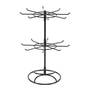 Modern Spiral Metal Jewelry Stand White and Black Floor Mount Home Decor for Living Room Durable Design All Seasons Use - Product Image 2