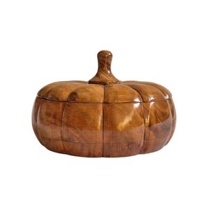 Pumpkin Shaped 100% Natural Wooden Chapati <b>Box</b> Wooden Chapati <b>Box</b> Trending Chapati <b>Box</b> Direct Factory Price Indian Handcrafted - Product Image 1