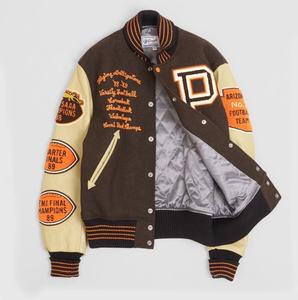 Nuevo diseño Letterman University Chaquetas para hombres Precio barato 100% Poliéster Fleece Tallas grandes Chaqueta de béisbol Abrigo para el invierno - Product Image 2