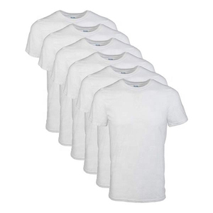 เสื้อยืดแขนสั้นสีขาวสำหรับทุกเพศ ขายส่ง ราคาโปรโมชั่น ผ้าฝ้าย 100% ป้องกันขนร่วง ระบายอากาศได้ดี สวมใส่สบาย หรูหรา เสื้อยืดผู้ชาย - Product Image 6