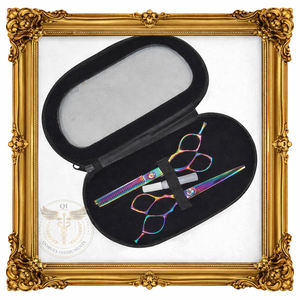 Kit de Tijeras de Peluquería Rainbow Titanium para Cortar y Entresacar Cabello - Product Image 2