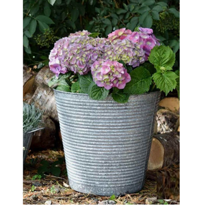 Pots de fleurs en zinc de qualité supérieure, design côtelé, pots de plantes en métal, articles ménagers, pots en zinc - Product Image 6