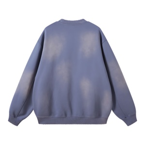 Sweat-shirt à col rond oversize pour homme de haute qualité, en coton molletonné, style streetwear décontracté, OEM - Product Image 2