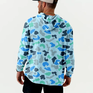 เสื้อฮู้ดดี้แขนยาวผู้ชาย UPF 50 โพลีเอสเตอร์ 100% ลายสัตว์ แห้งเร็ว ต้านเชื้อแบคทีเรีย ระบายอากาศ กันลม เหมาะสำหรับตกปลา - Product Image 5
