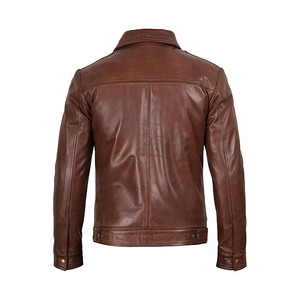 Chaqueta de cuero para hombre Comfortex International - Chaquetas de cuero de estilo clásico vintage de piel de cordero auténtica para hombre - Product Image 1