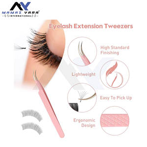 Ensemble de pinces à cils professionnelles 2 pièces, pinces à cils Mega Volume, couleur personnalisée pour une précision accrue - Product Image 3