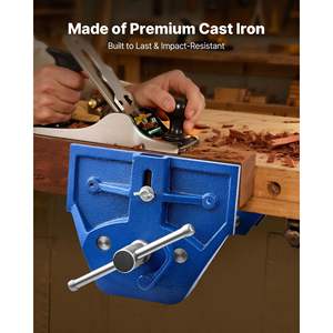 Tornillo de Banco para Carpintería de 7 Pulgadas de Ancho de Mordaza, Liberación Rápida, Apertura Máxima de Mordaza de 8 Pulgadas, Tornillo de Banco de Hierro Fundido de Alta Resistencia, Tope Frontal Ajustable - Product Image 3