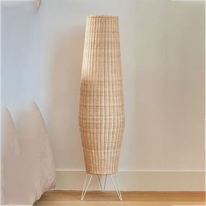 Customzied Size Floor Lamps for Living Room Decor Creative Vintage Rattan <b>Standing</b> Lamp OEM Accepted from Vietnam Wholesale - Product Image 3