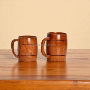 Mug à café en bois rustique, produit d'exportation de qualité supérieure en provenance d'Inde, design traditionnel fait main, article de vaisselle. - Product Image 3