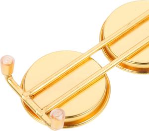 Bougeoir chauffe-plat à trois tasses rondes bougeoir en métal doré anti-dérapant caractéristique décorative fournitures d'éclairage en métal de qualité supérieure - Product Image 2