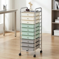 10 niveaux multifonctionnel maison tiroir de rangement moderne Organisation cuisine salle de bain salon acier fer plastique outil stockage