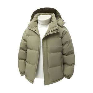 Veste matelassée à capuche, hiver, décontractée, écologique, doublure en laine, coupe-vent, rembourrage en polyester, fermeture éclair, couleur unie, coupe classique - Product Image 4