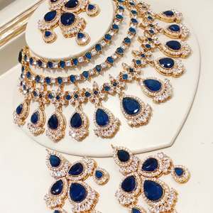 Parures de bijoux en cristal de haute qualité, plaquées or, pour mariage, collier et boucles d'oreilles, pour femmes élégantes - Product Image 4