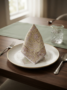 Traditional <b>Square</b> Floral Paisley Cotton Cloth Napkin Foldable Dinner <b>Tablecloth</b> Dining Table Decor Home Kitchen - Product Image 5